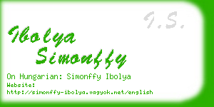 ibolya simonffy business card